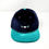 Thumbnail: Navy Blue / Turquoise Two Tone Velour Golf Hat - Strap back/ Adjustable