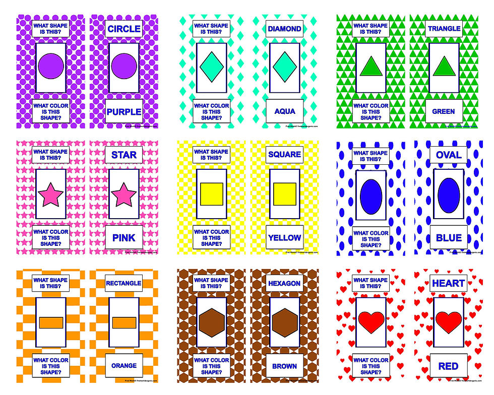 Flash Cards Pack of 9