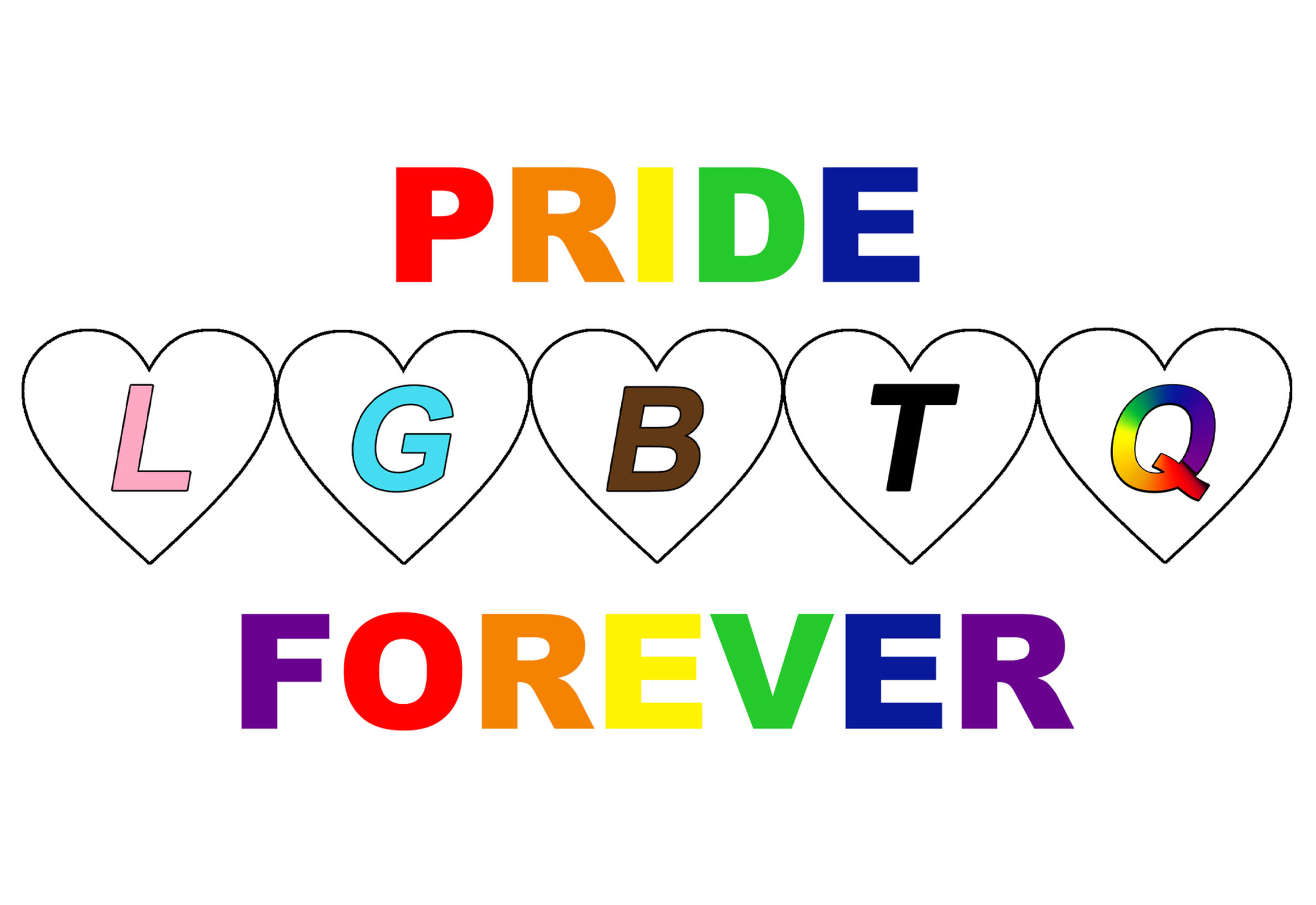 Pride Forever in white Wall Art