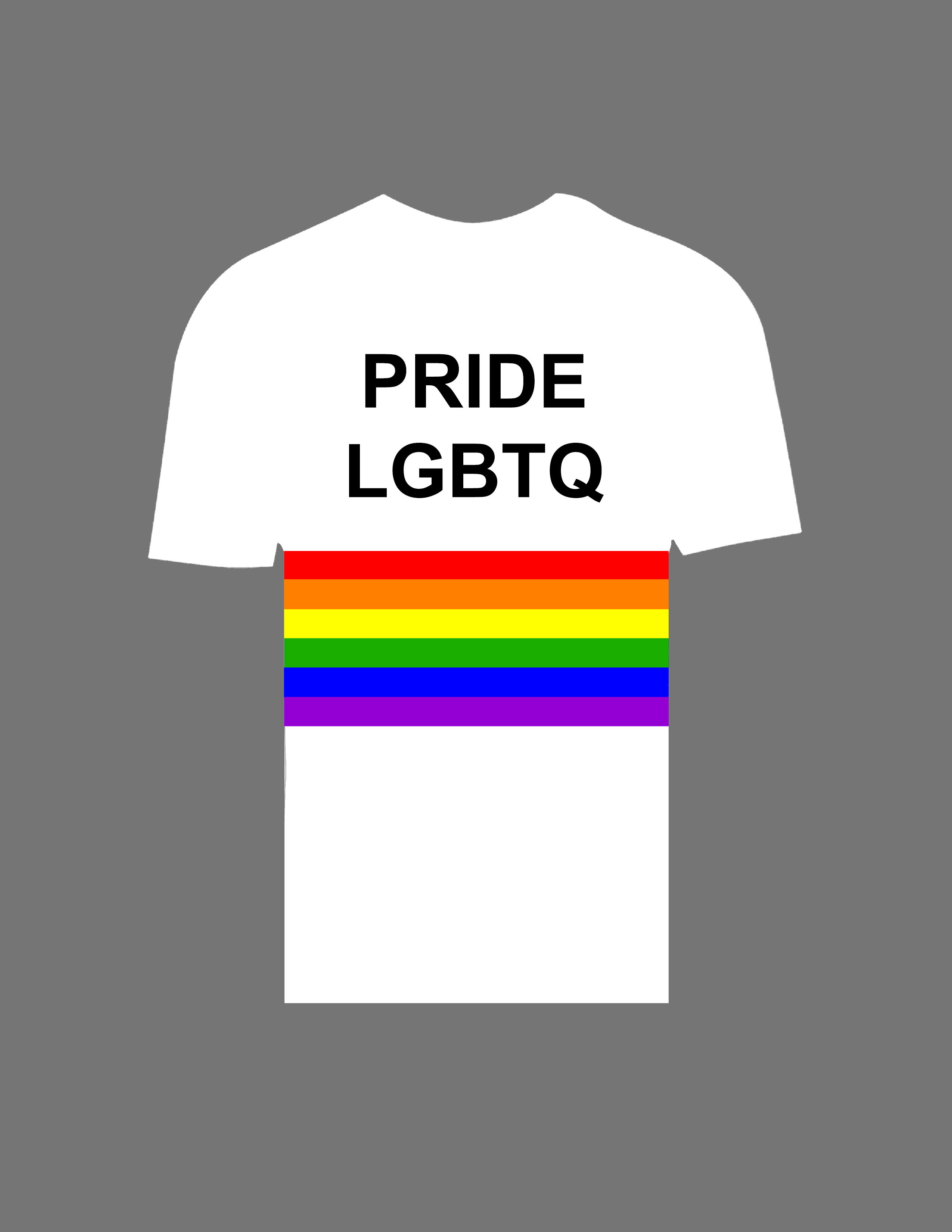 Pride LGBTQ Colors T-Shirt in White