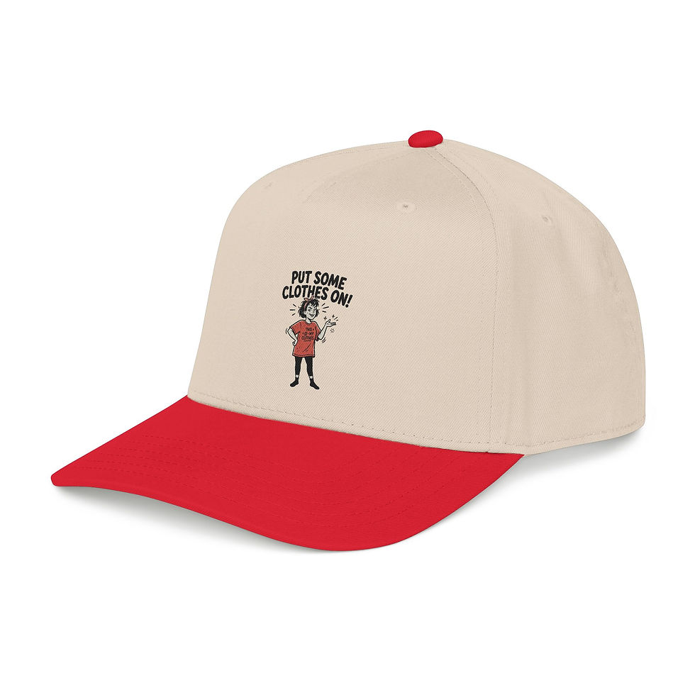 Thumbnail: Baseball Cap — 'Put Some Clothes On' Retro Cartoon Funny Hat