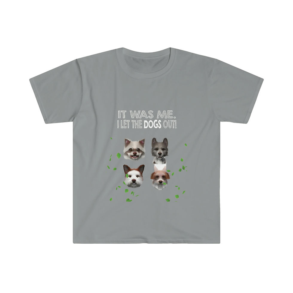 Thumbnail: It Was Me I Let the Dogs Out Unisex Softstyle T-Shirt and Help  Animals