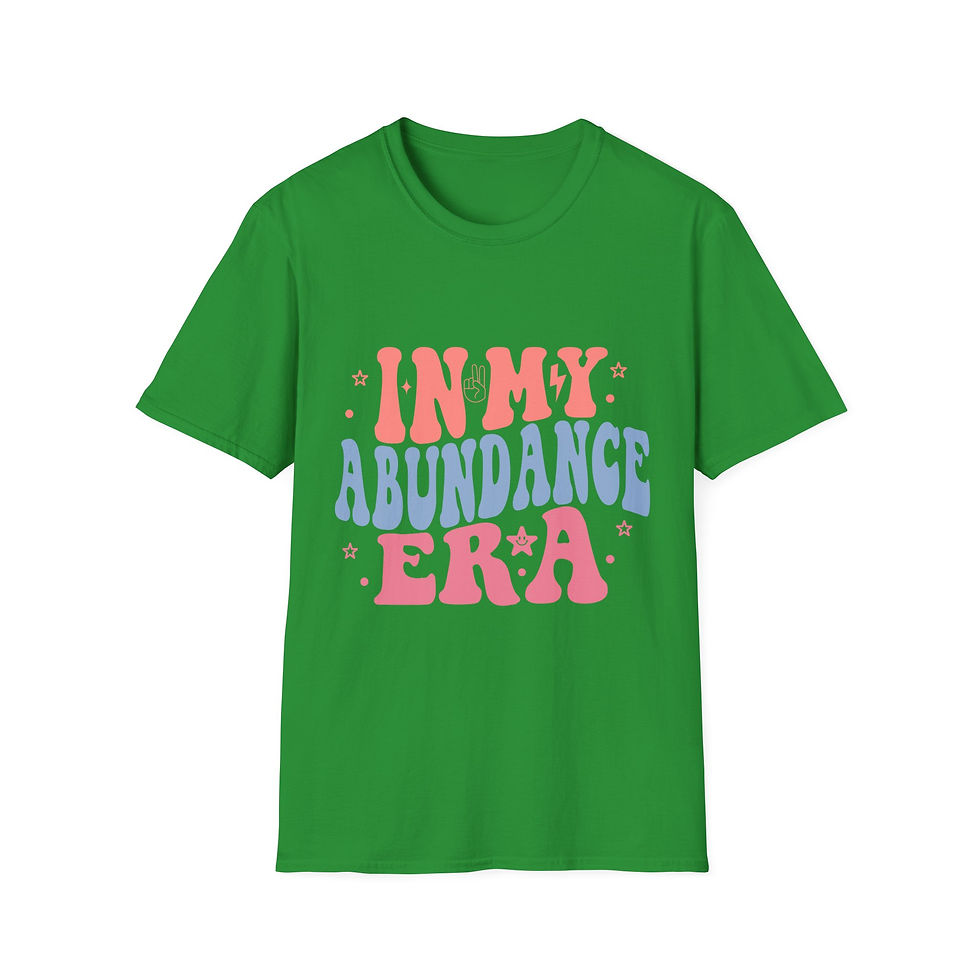 Thumbnail: In My Abundance Era T-Shirt — Positive Self-Love Retro Graphic Tee