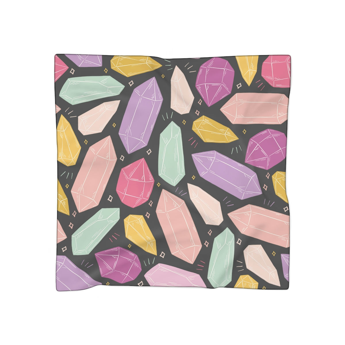 Stylish and Fun Poly Scarf-Black Background