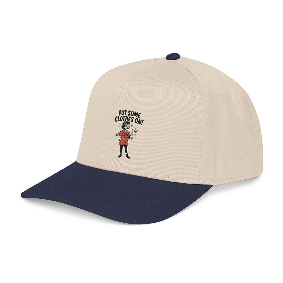 Thumbnail: Baseball Cap — 'Put Some Clothes On' Retro Cartoon Funny Hat