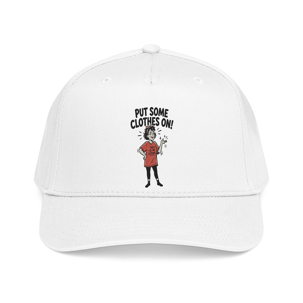 Thumbnail: Baseball Cap — 'Put Some Clothes On' Retro Cartoon Funny Hat