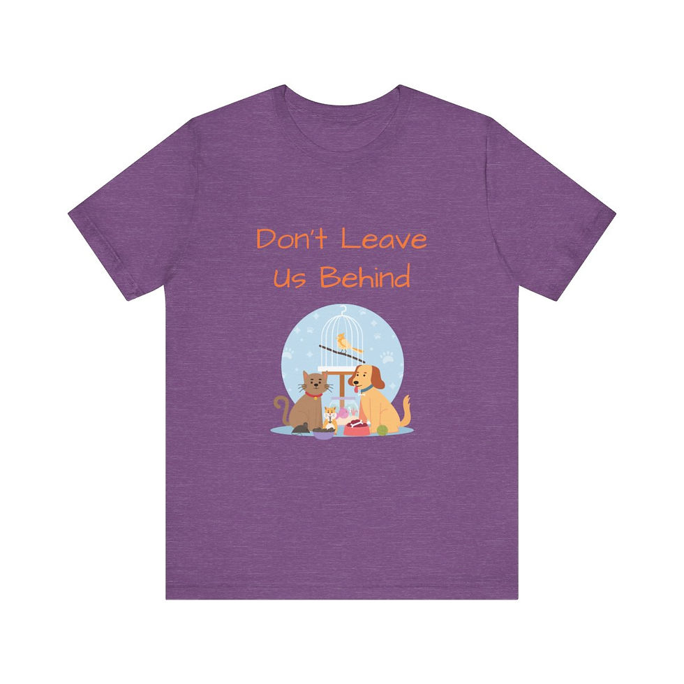 Thumbnail: Don't Leave Pet's Behind Unisex Jersey Short Sleeve Tee