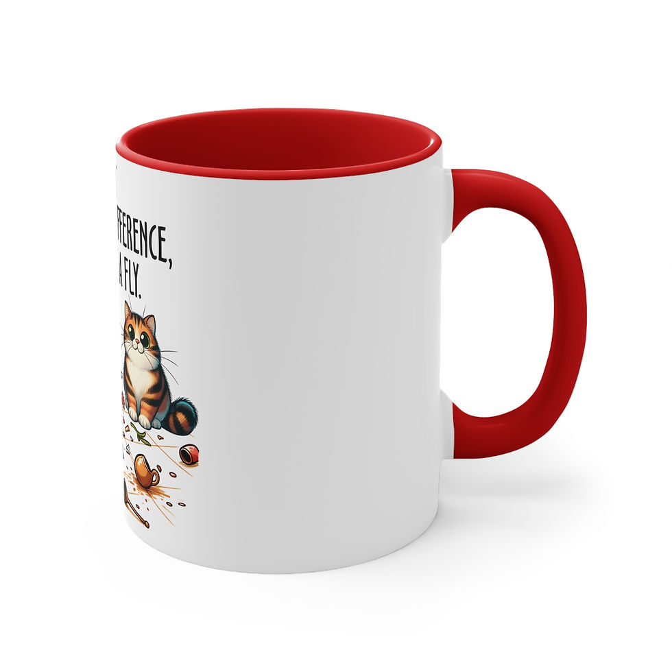 Thumbnail: Funny Cat Accent Mug - "Cute Cat Makes a Mess"