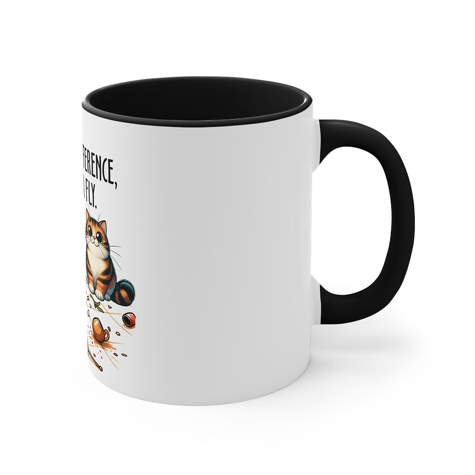 Thumbnail: Funny Cat Accent Mug - "Cute Cat Makes a Mess"
