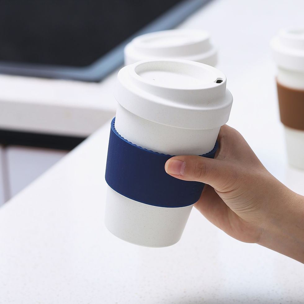 縮圖：Lekoch Biodegradable Blue Coffee Cups Eco Friendly PLA Coffee Mugs Reusable