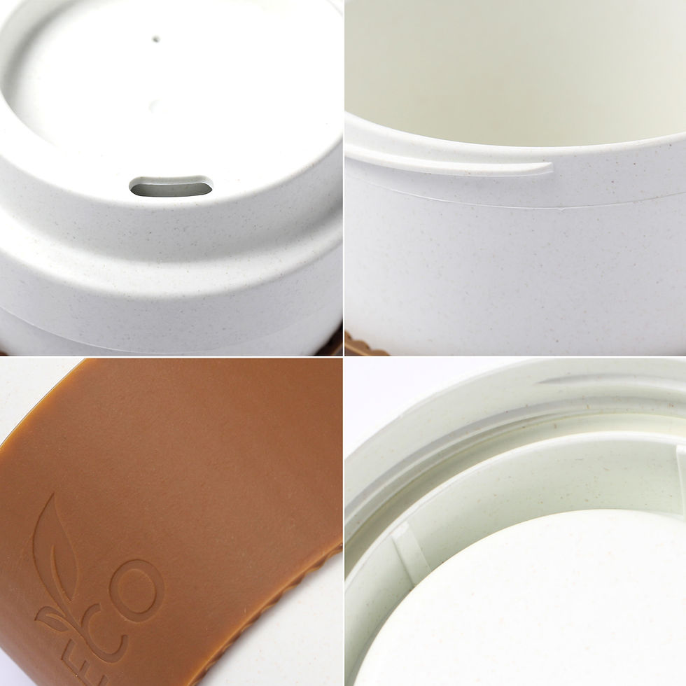 縮圖：Lekoch Biodegradable Brown Coffee Cups Eco Friendly PLA Coffee Mugs Reusable