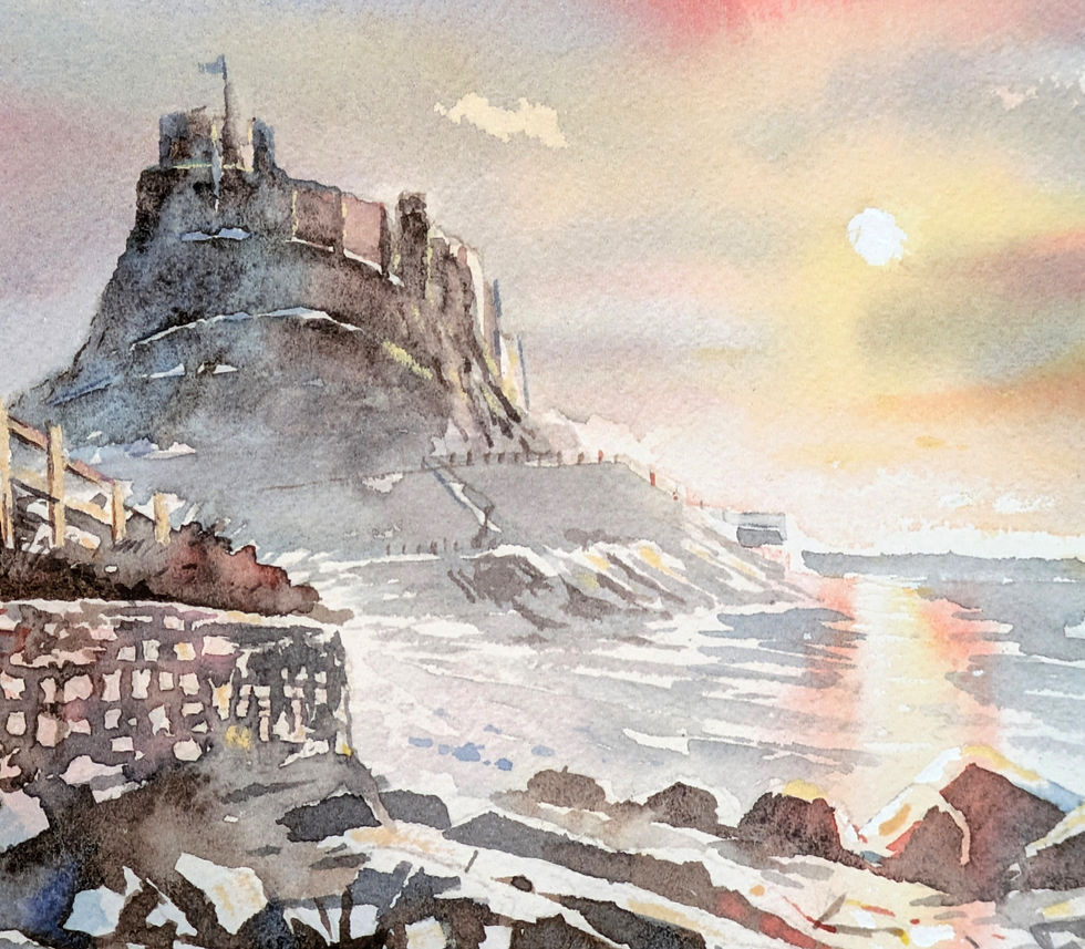 Thumbnail: Sunrise Over Lindisfarne Castle - ART PRINT