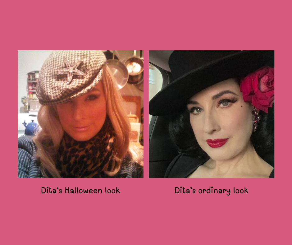 Dita Von Teese looks like a different person in her Halloween's outfit