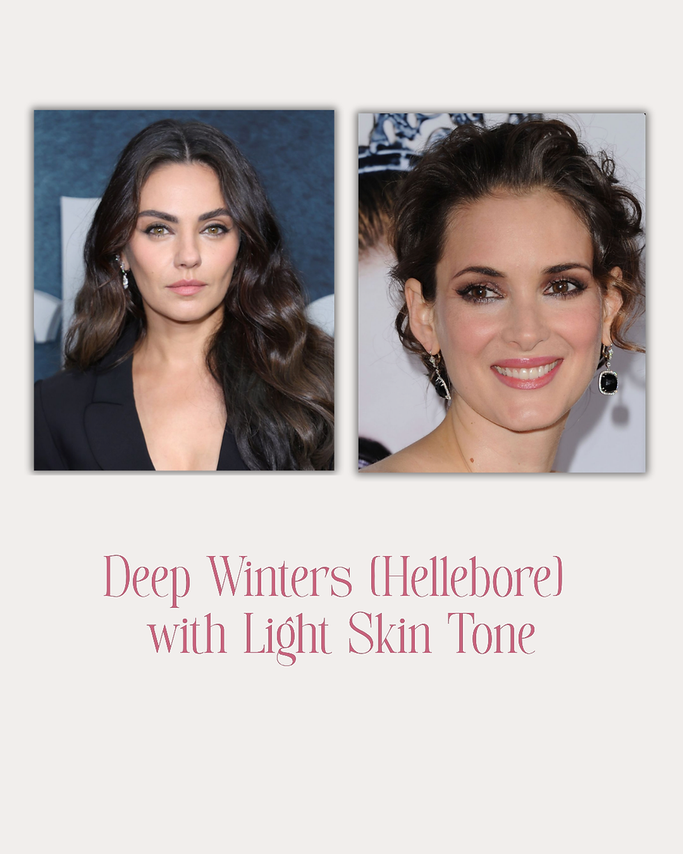 Deep winters with light skin tone - colour analysis - Zazu Feu