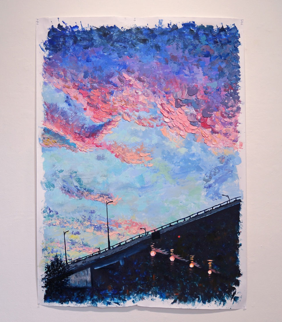 It's getting late, 2022, Oil on paper, 64’'x48'’ Large.jpeg
