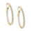Thumbnail: SOLD Diamond Oval Hoops in Yellow Gold