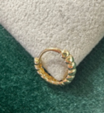 14k Gold Bead Huggie Hoops 