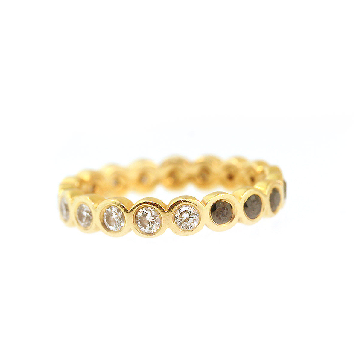 Tri-Colored Diamond Eternity Band