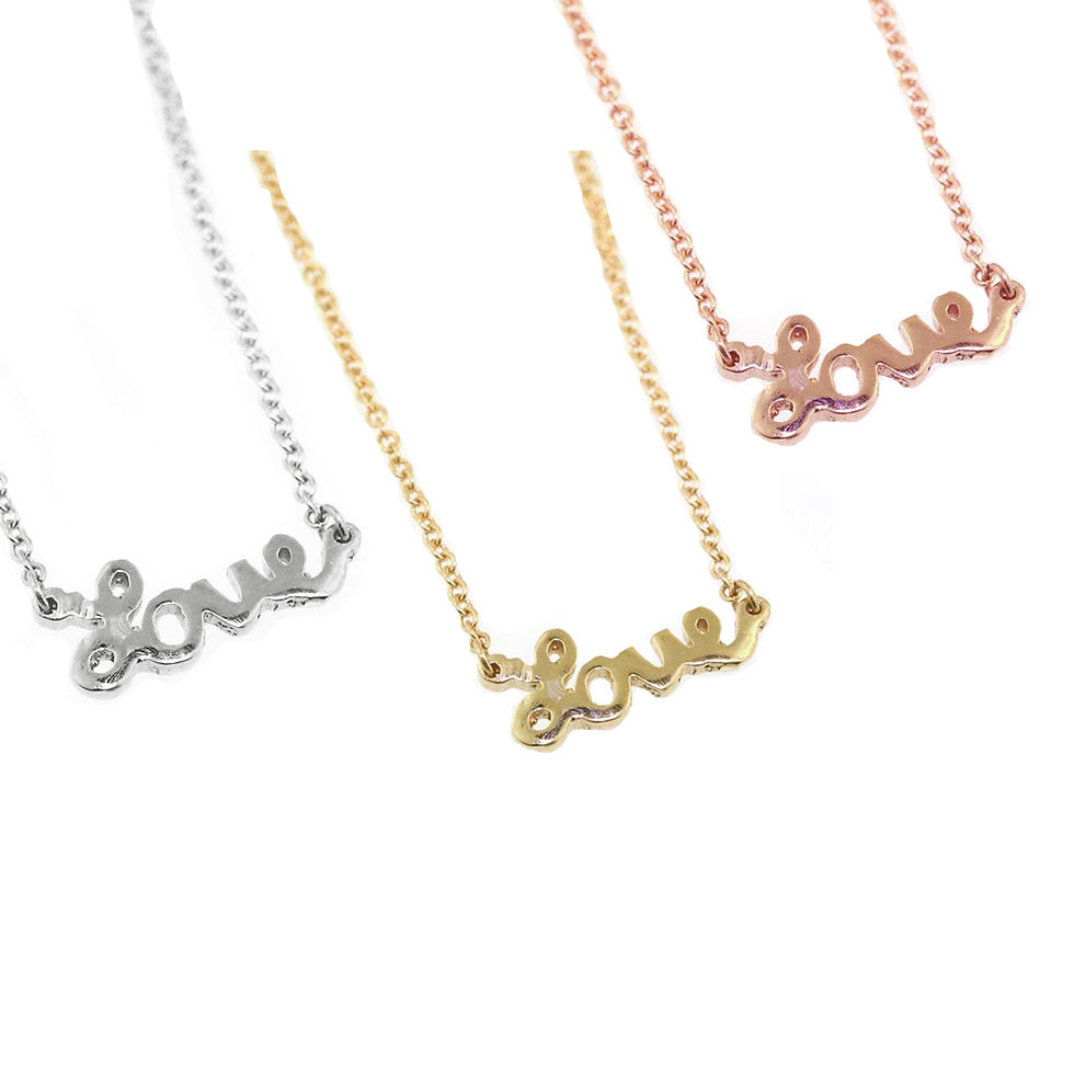 Thumbnail: "LOVE " 14k Yellow, Rose or Sterling Silver