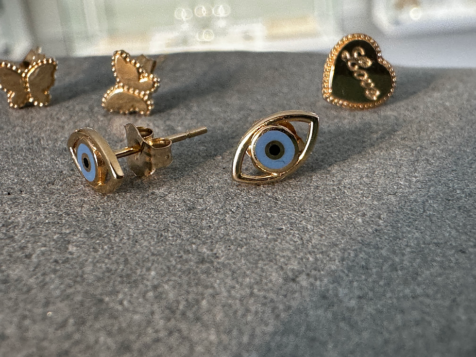 Thumbnail: Snake Studs in 14k Yellow Gold