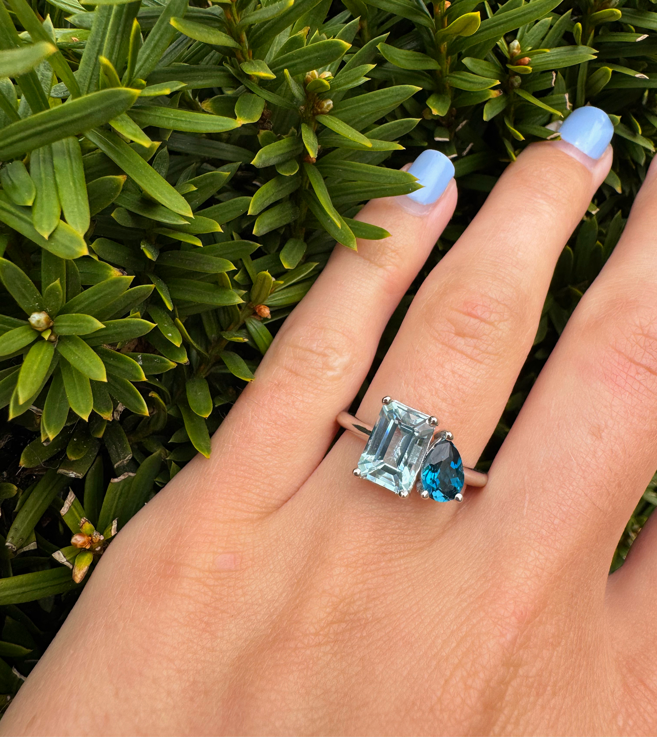 Aquamarine & Topaz Ring