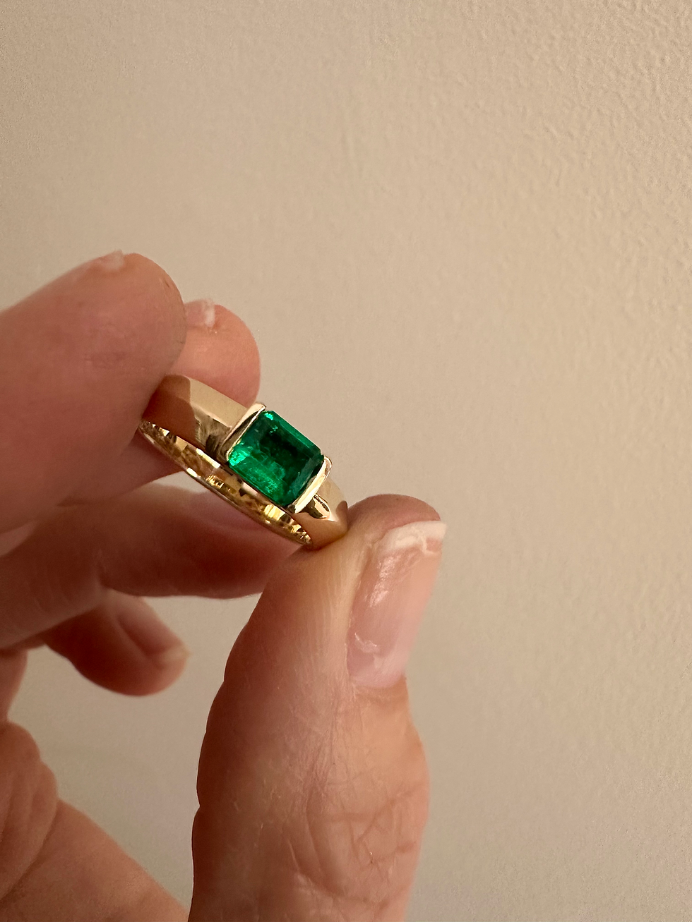 Thumbnail: “One” Emerald & 14k Gold Ring 