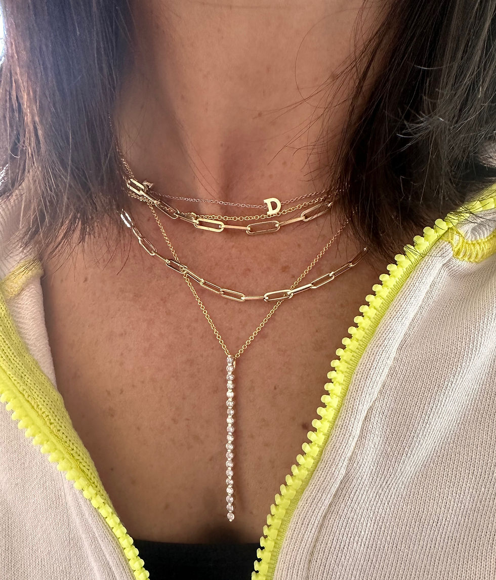 Thumbnail: Large Paper Clip 14k Yellow Gold Chain