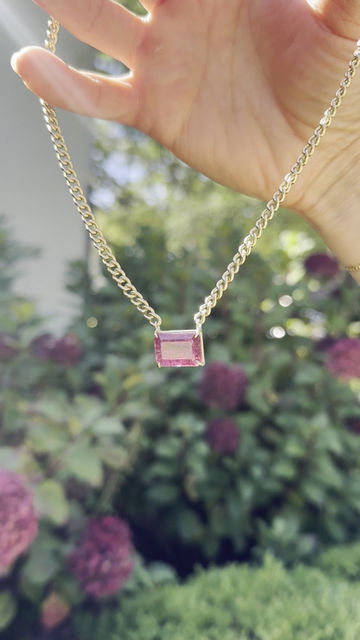 Thumbnail: "Rock" Necklace Pink Tourmaline