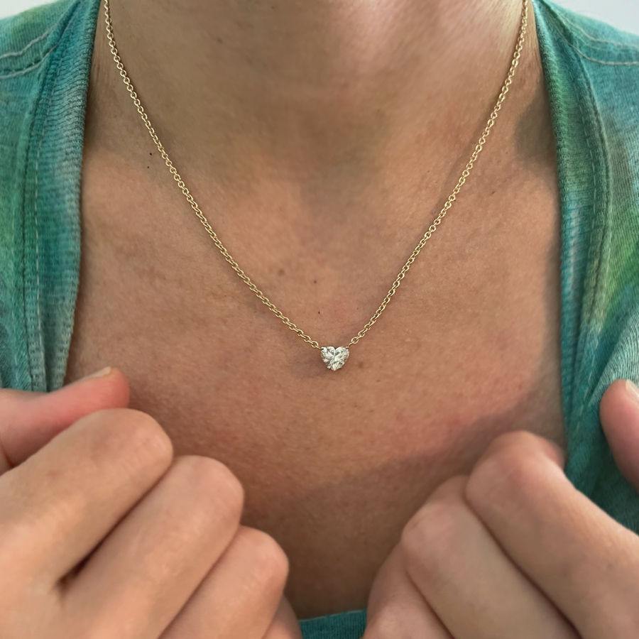 Thumbnail: JL Signature Diamond Heart Necklace