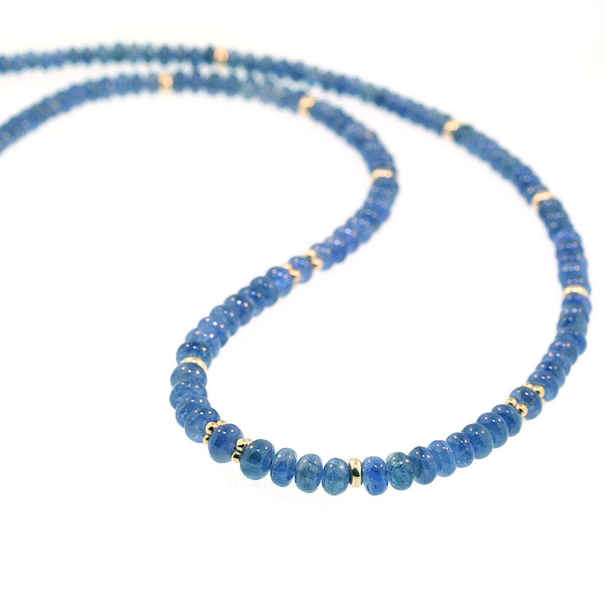 Berma Sapphire Beaded Necklace in Yellow Gold