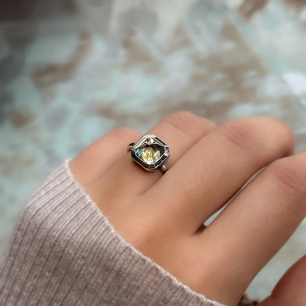 Thumbnail: Rare Grey Diamond Ring