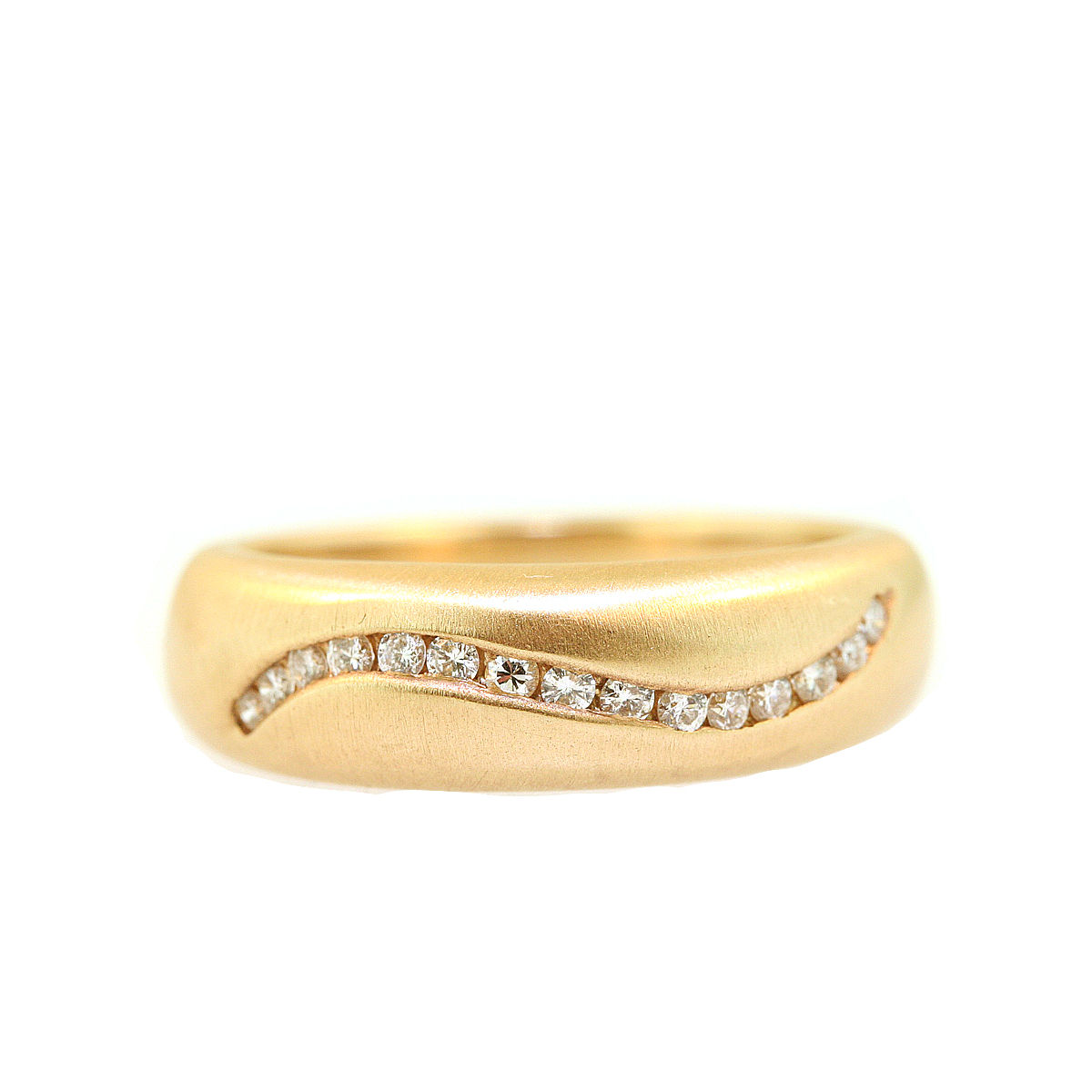 Diamond S Ring in 14k Gold