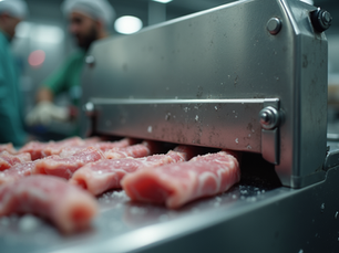 Efficient Frozen Meat Processing with High Tonnage Flakers and Low Tonnage Saws