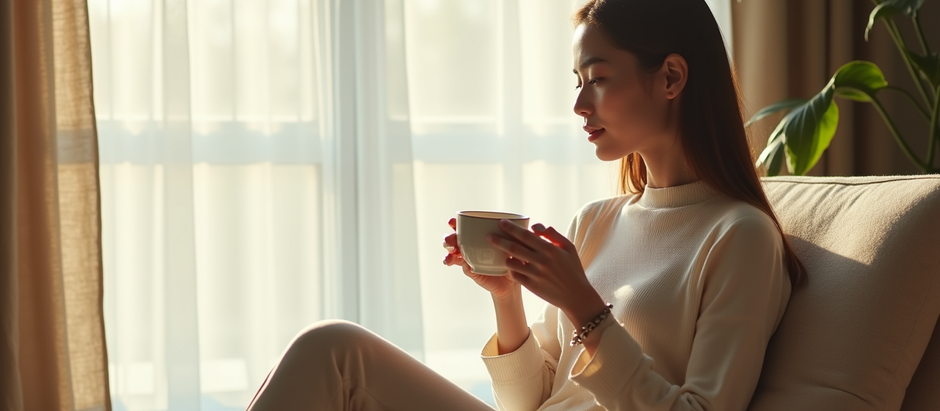 Woman practicing calming techniques to quickly alleviate anxiety and regulate stress