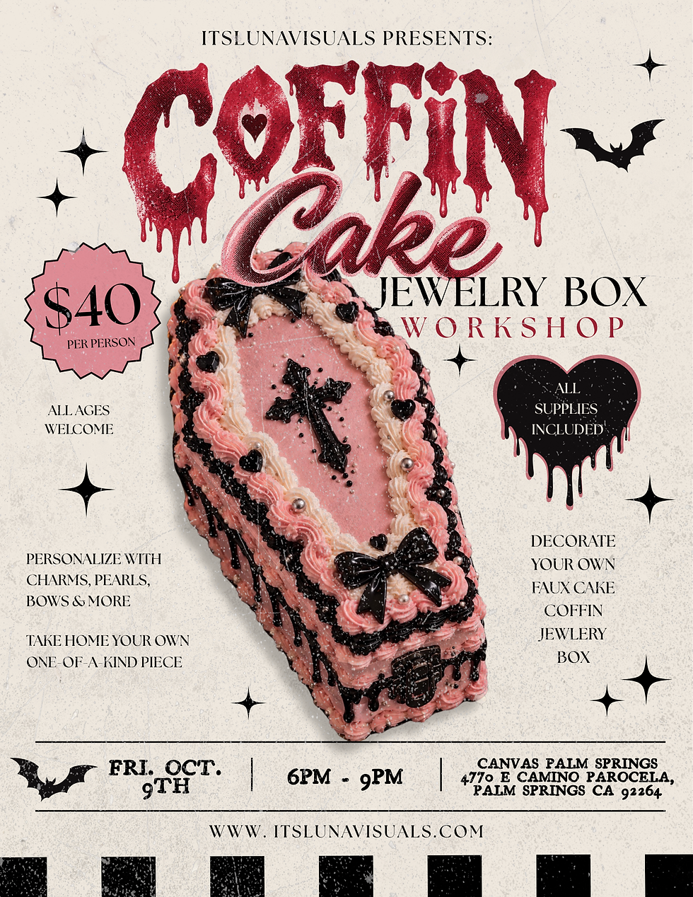 Coffin Cake Jewelry Box Workshop - Canvas Palm Springs