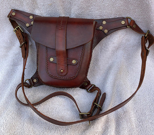 hip leather bag