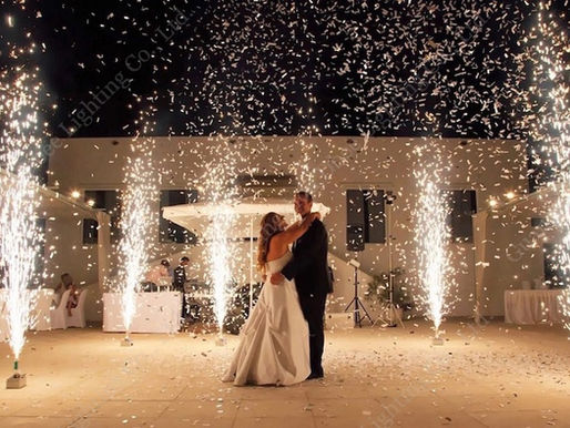 Cold Sparks for first dance wedding