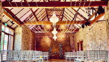 fairy lights at a wedding in oxfordshire