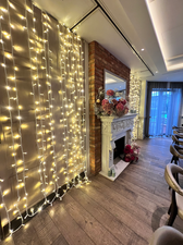 Twinkling fairy lights at Farnborough wedding reception