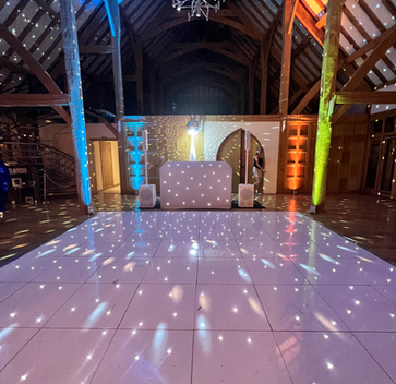 wedding starlit Dancefloor at Rivervale Barn Hampshire