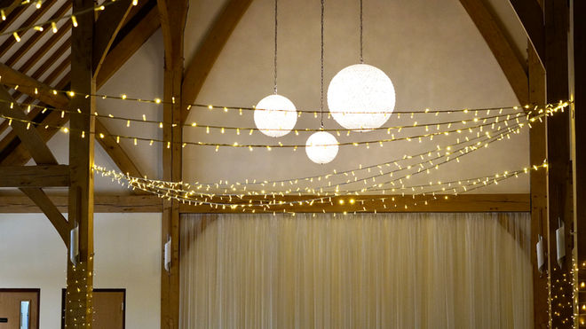 fairy lights hire Rivervale Barn, Hampshire