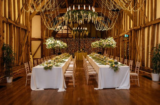 fairy lights at a wedding in The Cotswolds