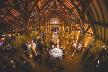 uplights and fairy lights hire in hampshire featured at a wedding 