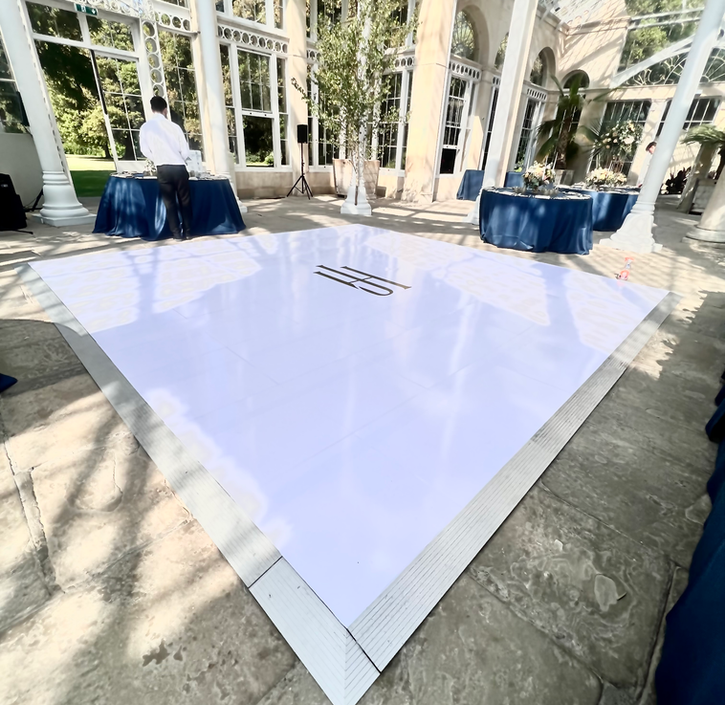 Seamless dance floor at Syon Park London for a wedding