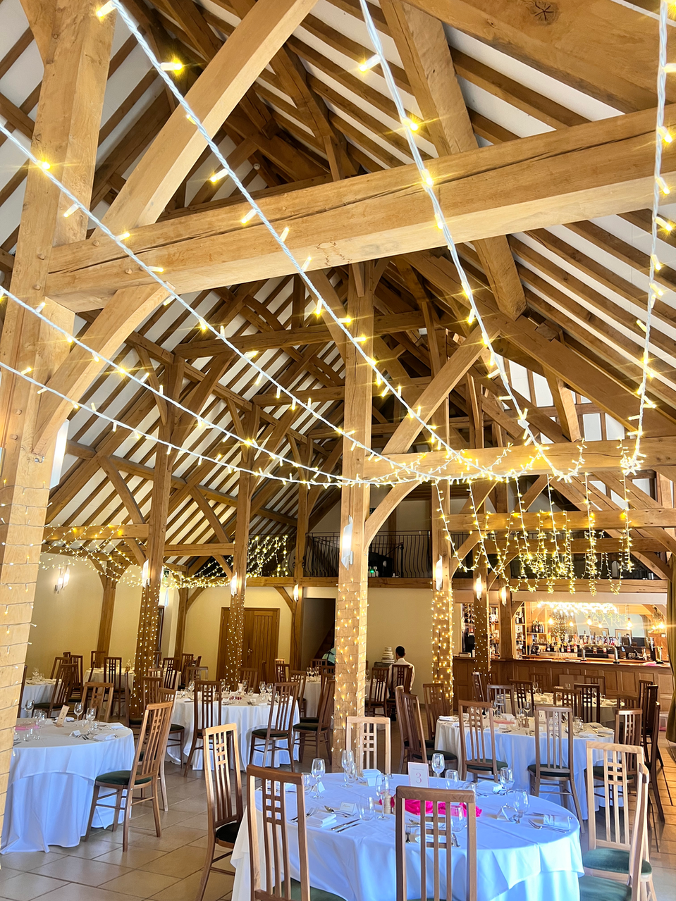 fairy lights canopy. Rivervale Barn Hire