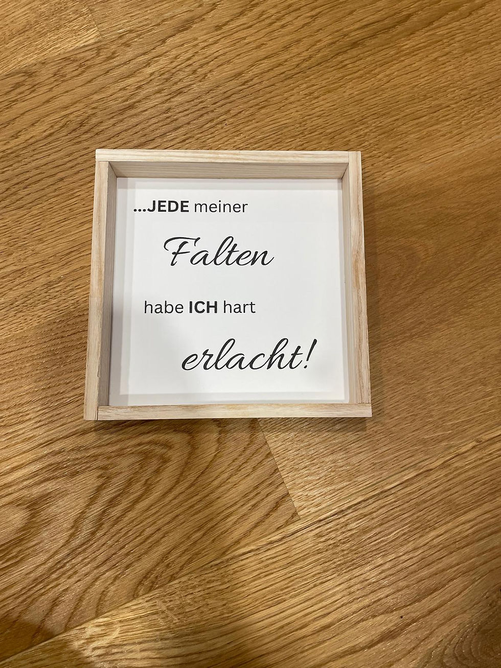 Miniaturbild: Freche Sprüche auf Holz-Sticks Rahmen