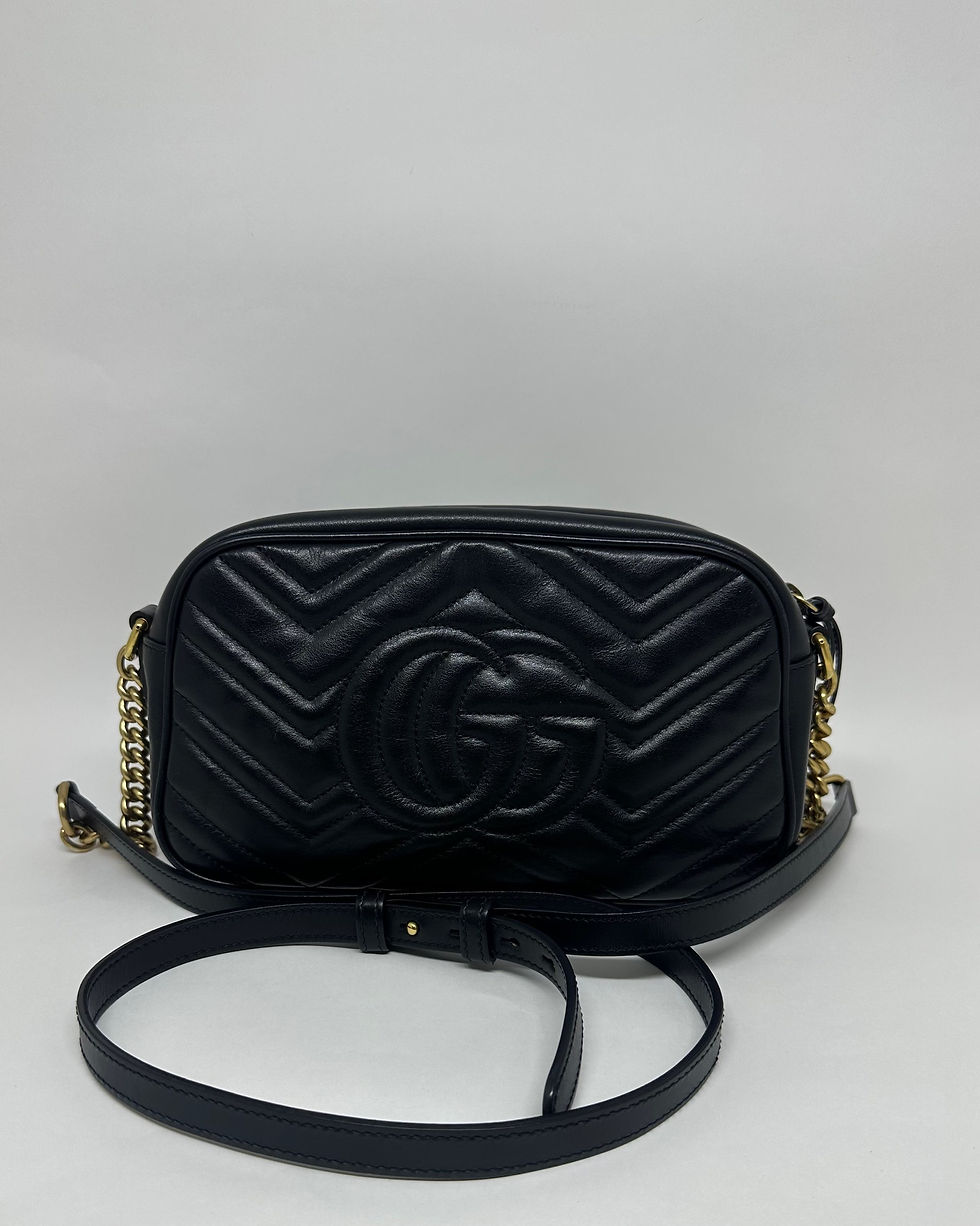 Miniatura: Bolsa Gucci Marmont Small Preta 