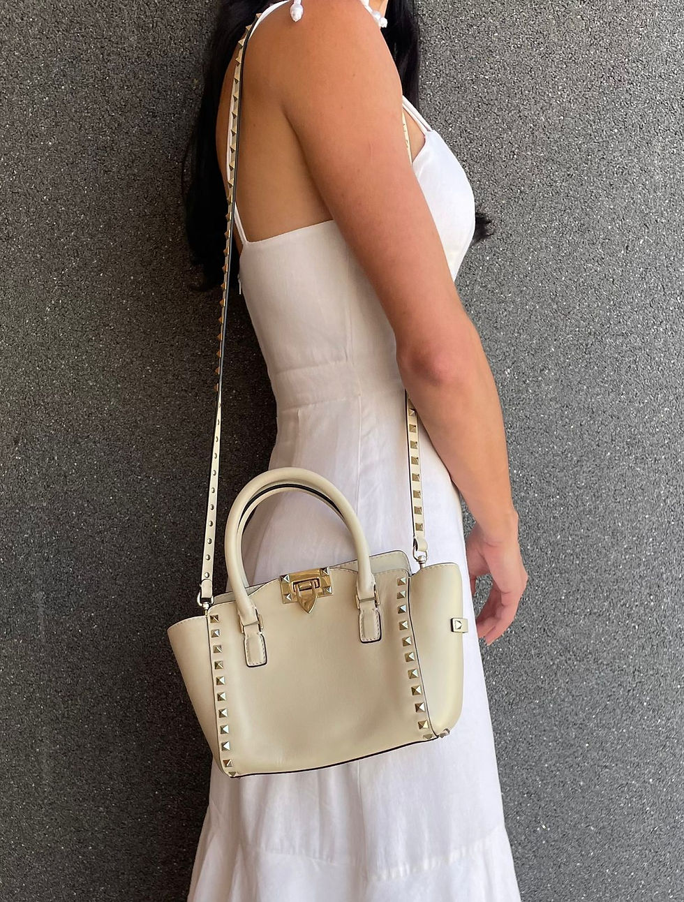 Miniatura: Bolsa Valentino Rockstud Branca
