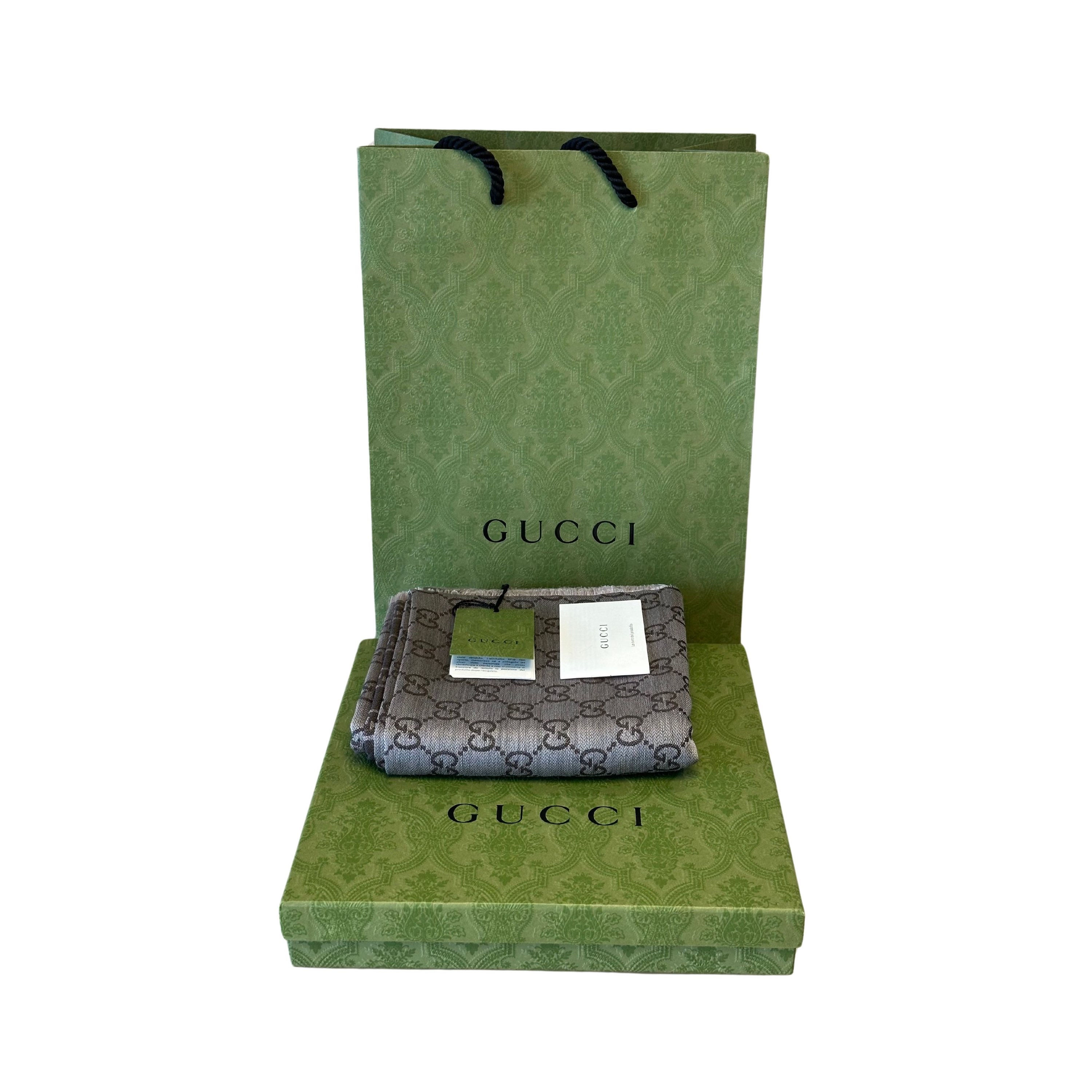 Pashmina Gucci Monogram Marrom