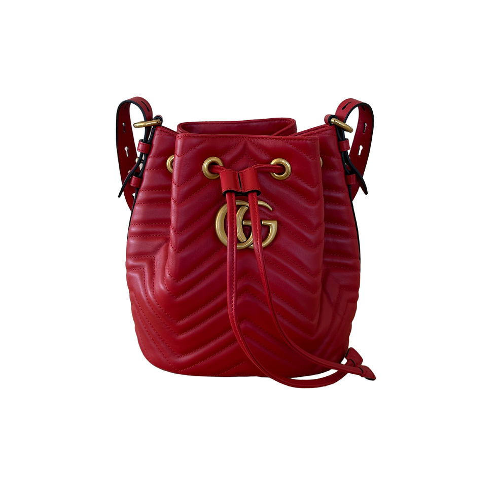 Miniatura: Bolsa Gucci Bucket Vermelha